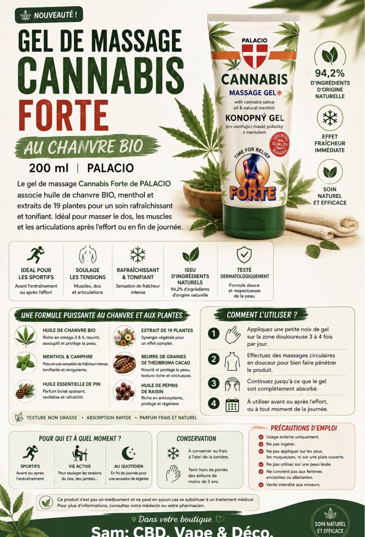 Gel Massage Cannabis Forte