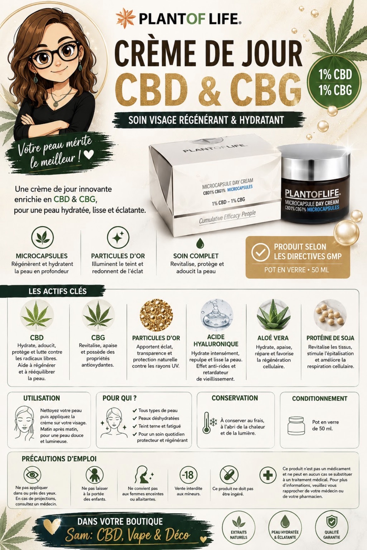 Crème de Jour CBD & CBG